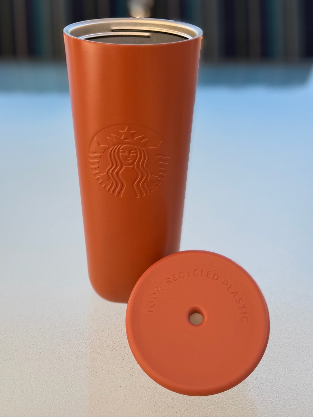 STARBUCKS 2024 Terracotta Recycled Stainless Steel 24 Oz. Triangle Tumbler